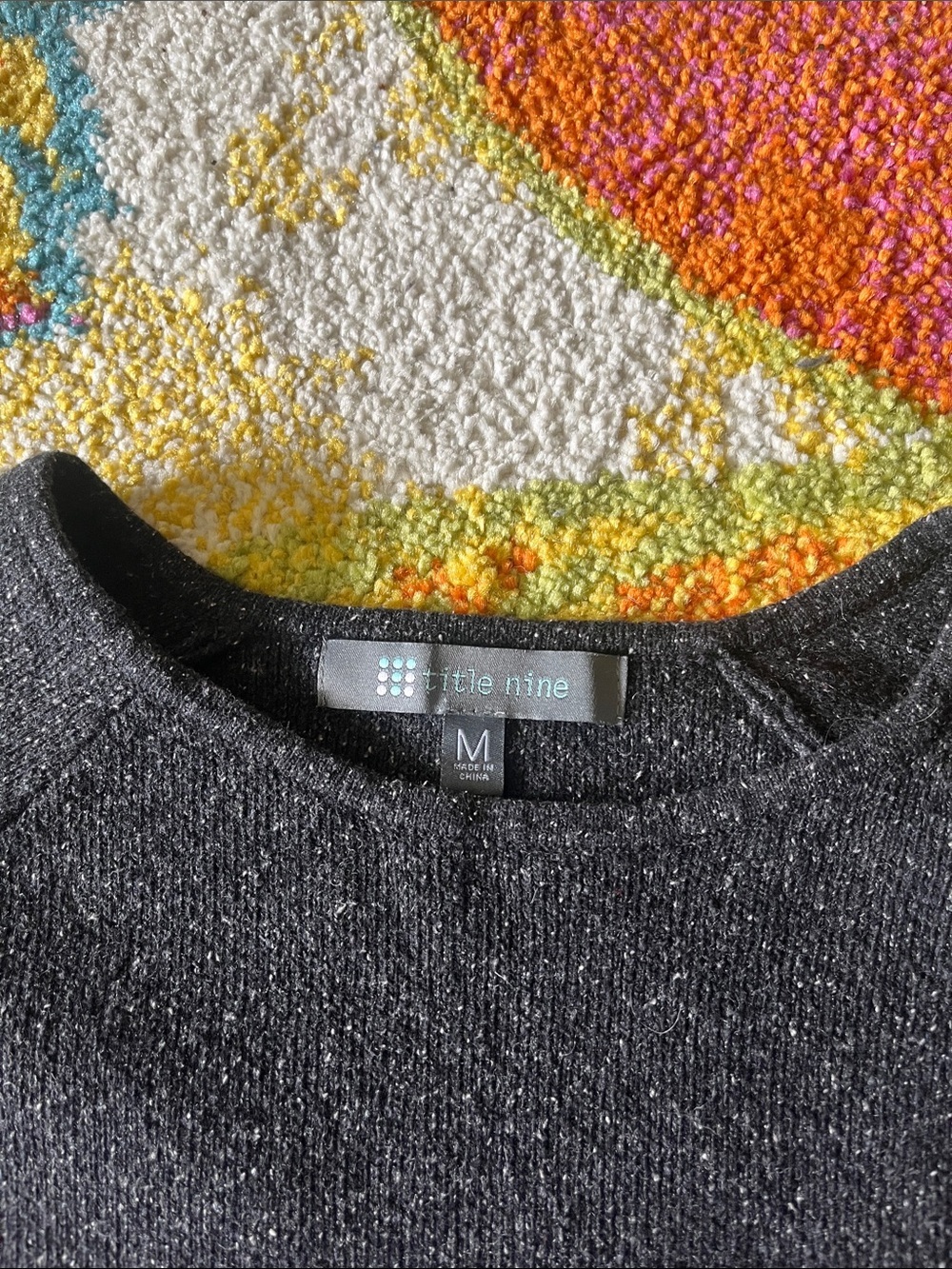 TITLE NINE POR VIDA GEOMETRIC WOOL SWEATER WOMENS MEDIUM - Picture 4 of 6